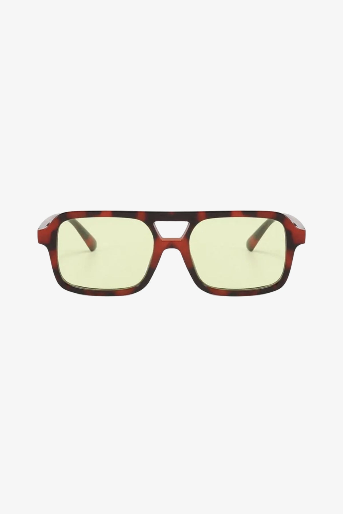 Aviator Sunglasses with Tortoise Frame & Tinted Lenses  display picture 1