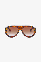 Tortoiseshell sunglasses with a white background
