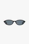 Black sunglasses on a white background